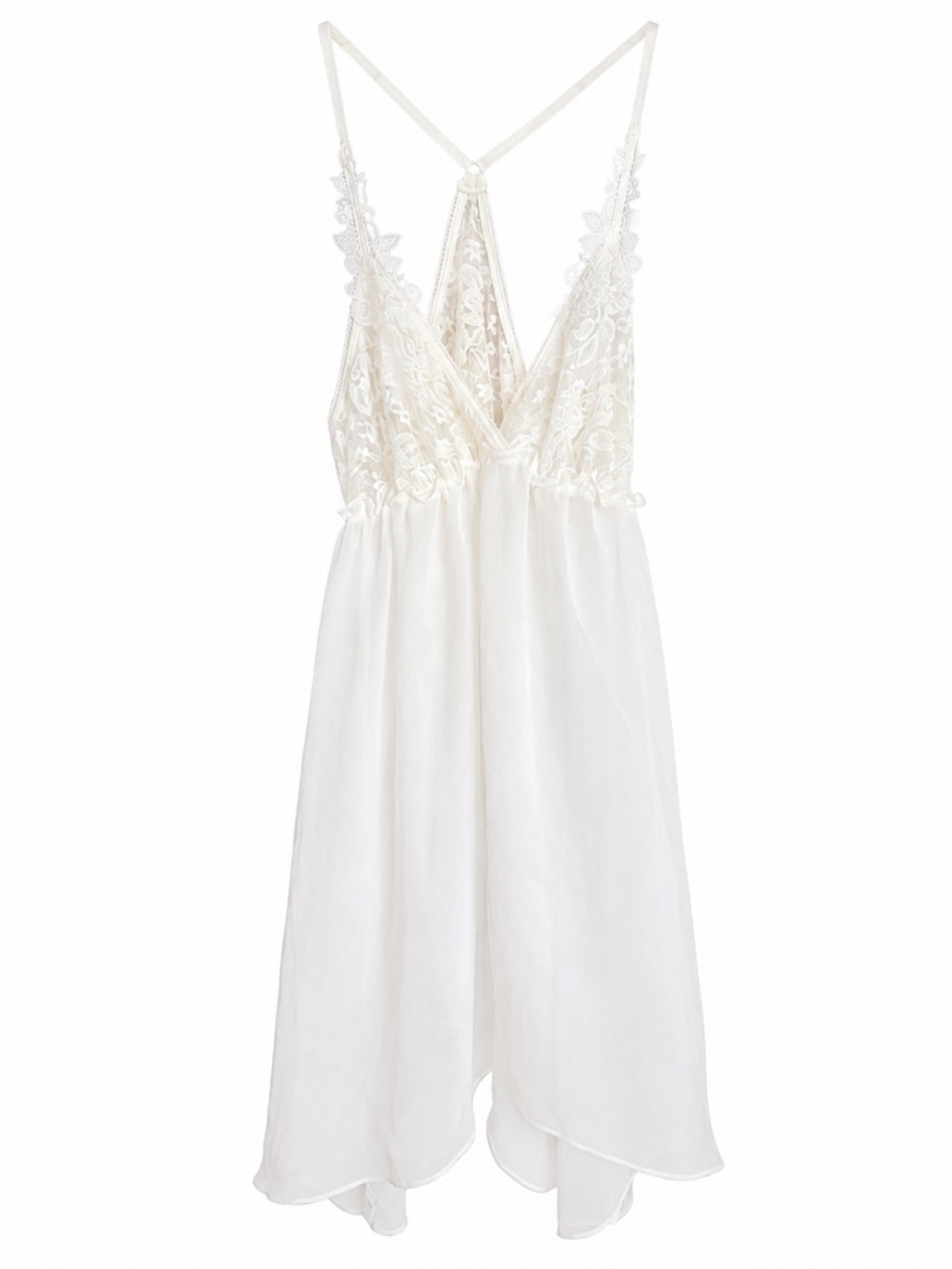 Y2K INTIMO DONATELLA Babydoll Sheer Lace Fairy Boho Slip Dainty Angel Coquette S